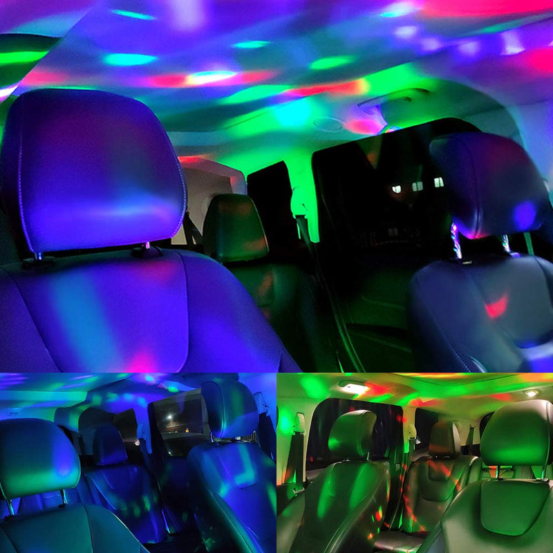 KaiDengZhe Romantic Auto USB Mini Disco Light Party Lights Sound Activated Flexible Multi-Color Car Atmosphere Decorations Lamp Magic Strobe Light for Car, Bedroom, Party, Ceiling(Pack of 1)