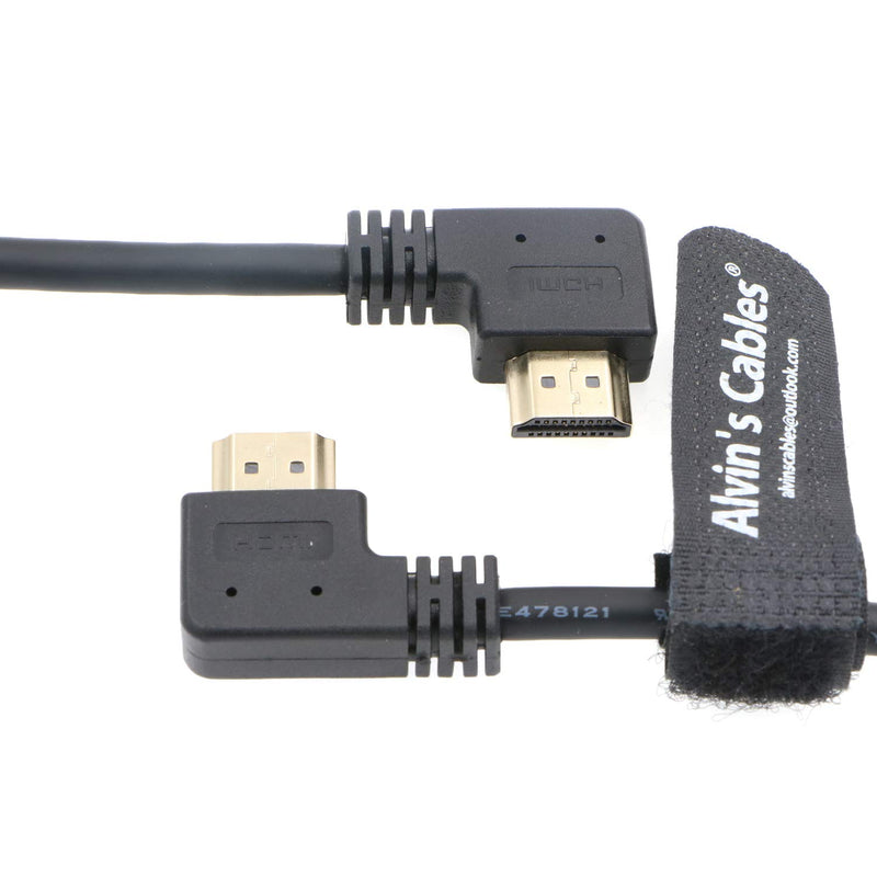 [AUSTRALIA] - Alvin's Cables Z Cam E2 L Shape 4K 60P HDMI Cable for Atomos Shinobi Ninja V Monitor and Portkeys BM5 Right Angle to Right Angle High Speed HDMI Cord Right Angle to Right Angle Upgrade 11.8 inches 