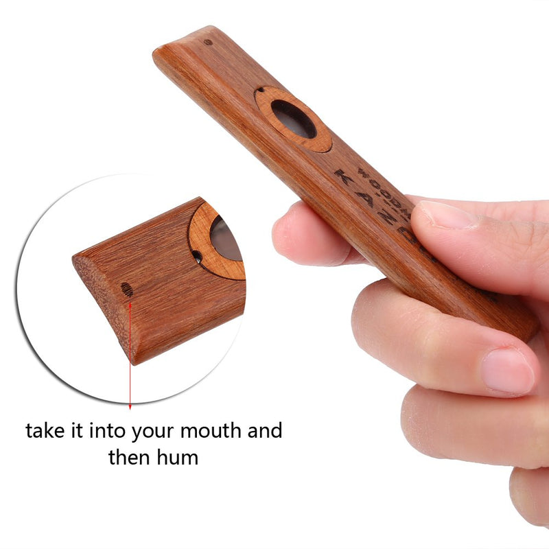 Kazoo for Kids, Wooden Kazoo Guitar Ukulele Accompaniment Instrument Gift for Kids Learner