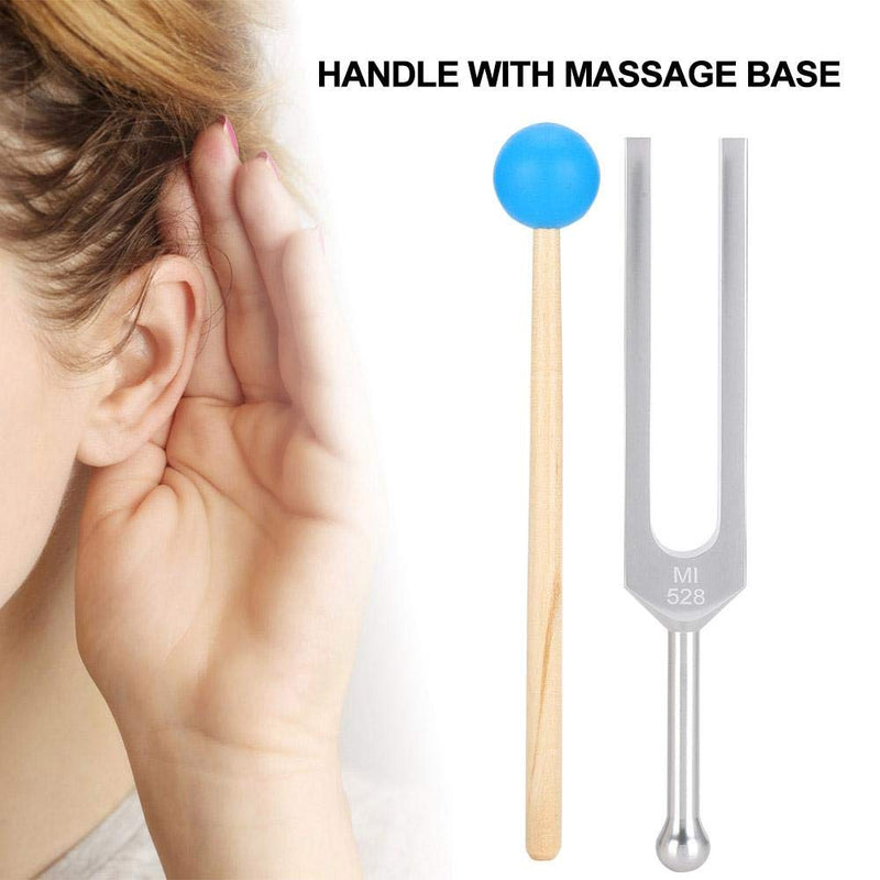 Tuning Fork, 528Hz Aluminum Alloy Wood Hearing Frequency Tuning Beautymisc Tool Set For Nursing, Medical And For Tuners Music Students Asmr Tool