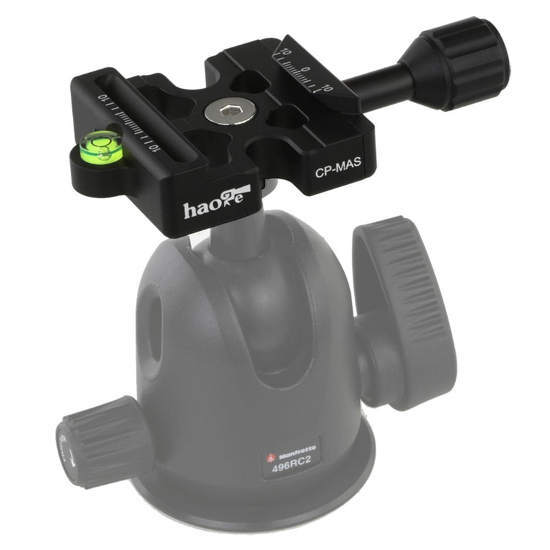 Haoge Combo Boss Adapter Convertor with CP-MAS Arca & Manfrotto Compatible Quick Release Clamp for Manfrotto Tripod Ball Head Clamp Replacement Boss Adapter with CP-MAS Clamp