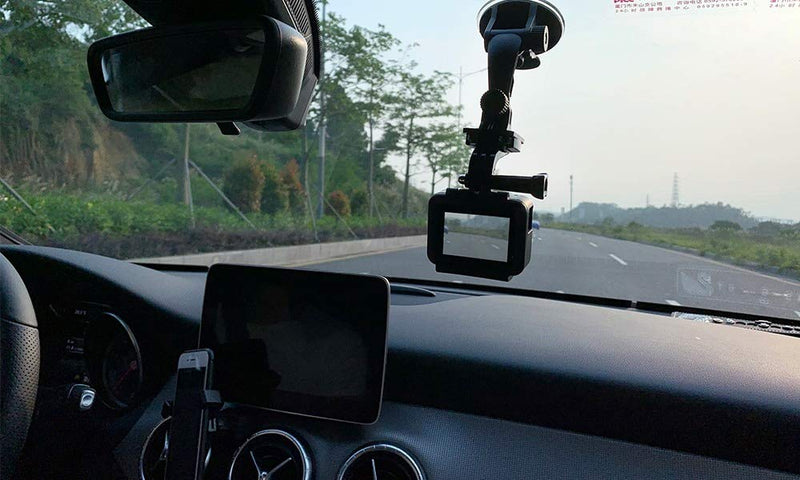 Vamson VP520 for Go Pro 8 9 10 Accessories 7cm Car Mount Windshield Suction Cup for Gopro Hero 10 9 8 7 6 5 4 for SJCAM for Yi 4K (Vp520)