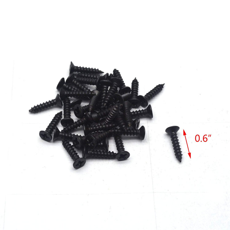 T Tulead Non-Mortise Hinges Chest Hinges Heavy Duty Hinges Box Hinges for Furniture 2"x0.9",Black,10PCS with Mounting Screws Black
