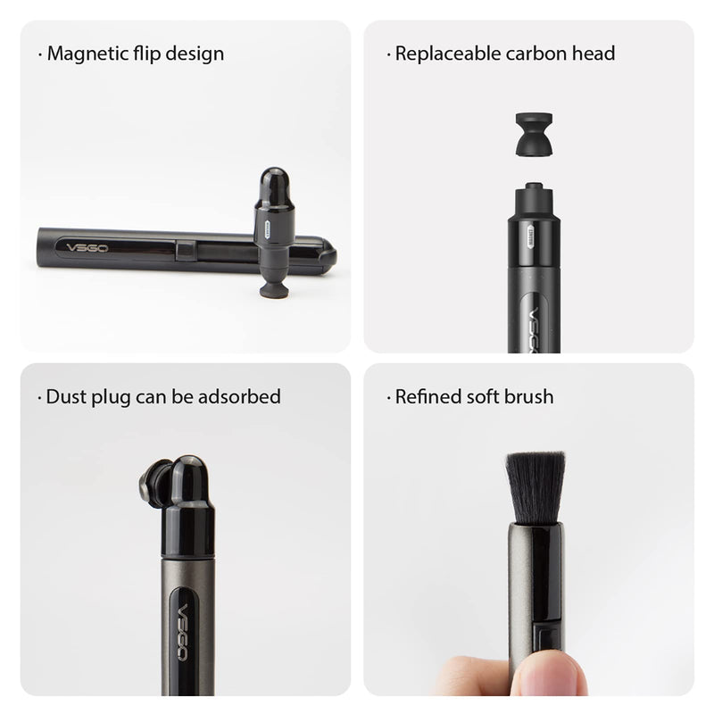 [AUSTRALIA] - VSGO V-P03E Power-Switch Lens Cleaning Pen Compatible for Canon, Nikon, Pentax, Sony Digital Camera Cleaning,AR VR Glasses Phone Tablet Screen Cleaning Pen 