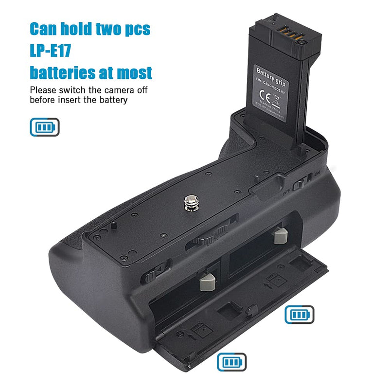 Mcoplus EOS RP Vertical Battery Grip fit Canon EOS RP Cameras,Hold 1 or 2 LP-E17 Battery(Battery not Included) … MCO-EOS RP