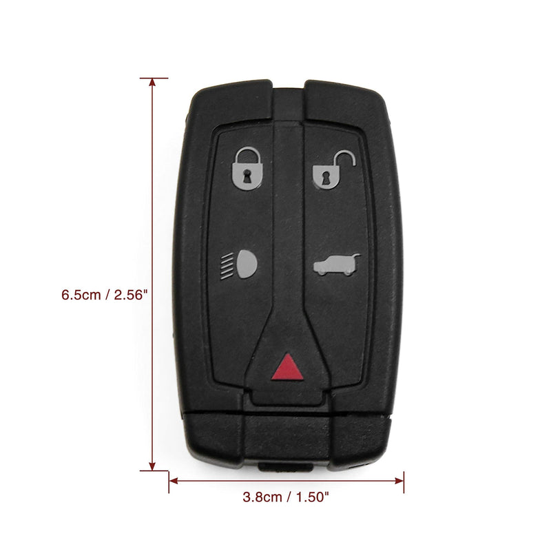 uxcell New 5 Buttons Uncut Insert Key Fob Remote Control Case Shell Replacement 3043A-TX9 for Land Rover Freelander Discovery 2