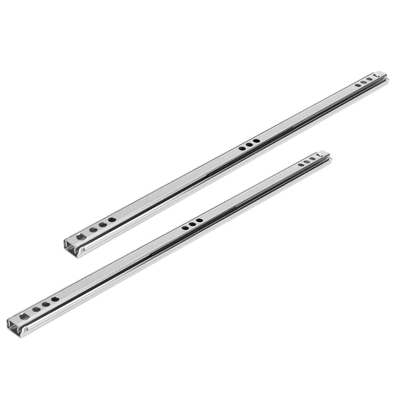 Kuuleyn Hardware Fitting,2Pcs/Set 342x17mm Cold Rolled Steel Drawer Rail Ball Bearing Slide for Cabinet Sideboard Cold-Rolled Steel Plate