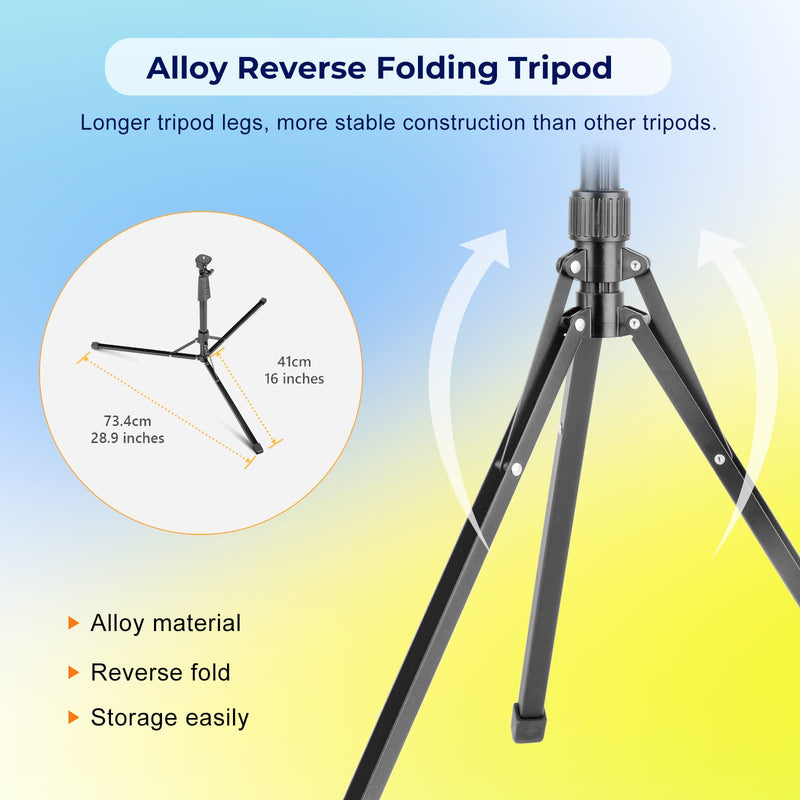 Aureday 14'' Selfie Ring Light with 62'' Tripod Stand and Phone Holder, Dimmable LED Phone Ringlight for Makeup/Video Recording/Photography, Circle Lighting for All Cell Phones&Lightweight Cameras