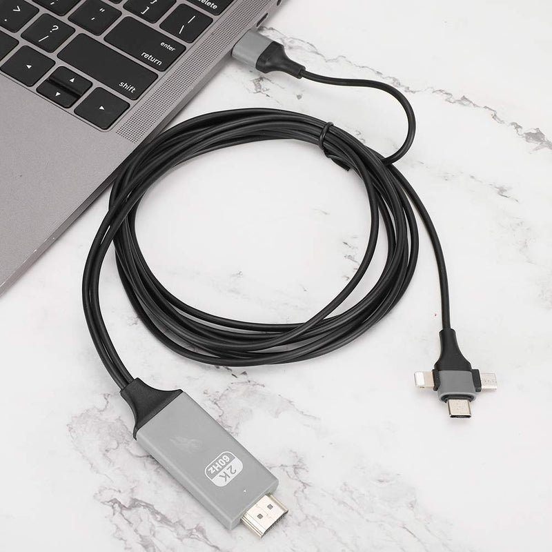 Simlug 【𝐒𝐩𝐫𝐢𝐧𝐠 𝐒𝐚𝐥𝐞 𝐆𝐢𝐟𝐭】 Clear Picture Quality HDMI Converter Cable, HDMI Cable, for Type-C iOS HDTV USB