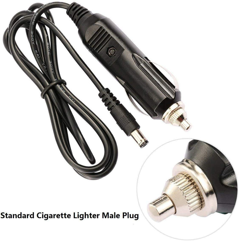 SPARKING DC 5.5 x 2.1mm Car Charger Power Supply Cord - 12v -24v 4FT Cigarette Lighter Male Plug to DC Connector 5.5 x 2.1mm Cable