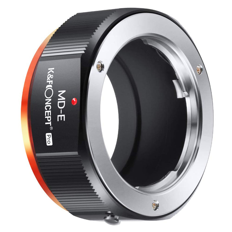 K&F Concept MD to NEX Lens Mount Adapter for Minolta MD MC Mount Lens to NEX E Mount Mirrorless Cameras with Matting Varnish Design for Sony A6000 A6400 A7II A5100 A7 A7RIII MD-E