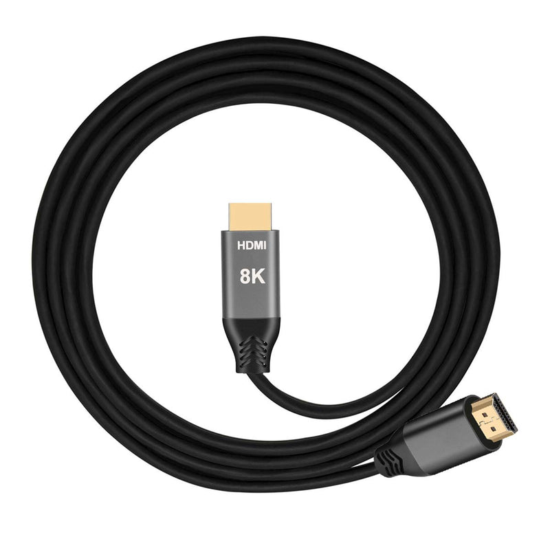 Xiwai HDMI 2.1 Cable Ultra-HD UHD 8K 60hz 4K 120hz Cable 48Gbs with Audio & Ethernet HDMI Cord 1m-5m (1.0M) 1.0M