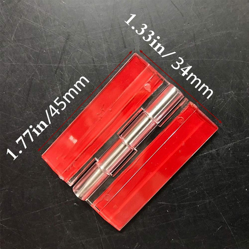 3-Pack Transparent Plastic Acrylic 45mm Continuous Piano Hinge?Self-Adhesive?, Suitable for DIY Transparent Box, Display Stand etc.