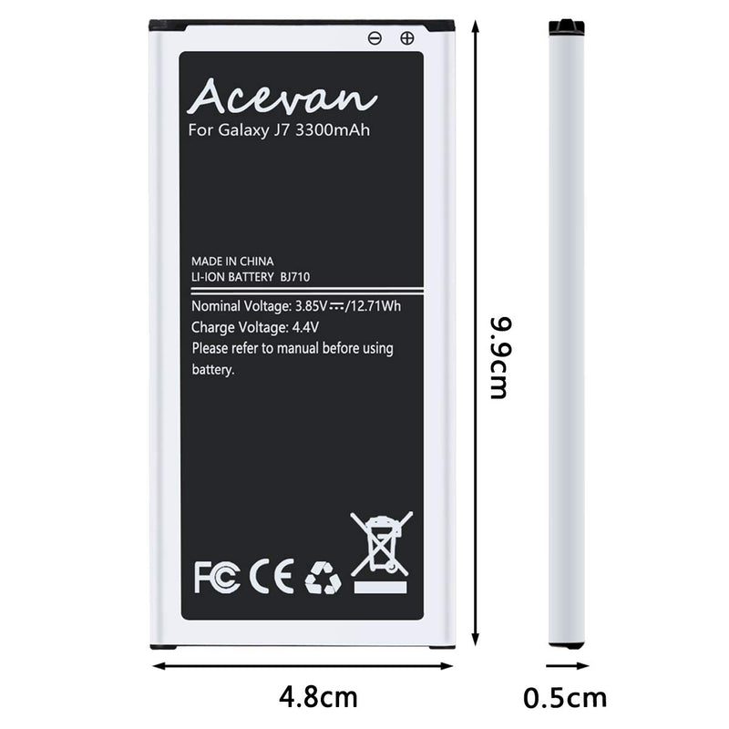 Galaxy J7 Battery Acevan 3300mAh Replacement Battery for Samsung J7 (2016) J710 J710F J710T J710P EB-BJ710CBC EB-BJ710CBE, Galaxy J7 Prime (2017) J727 J7 Perx J727P J727A J727V J727T J727R J727U