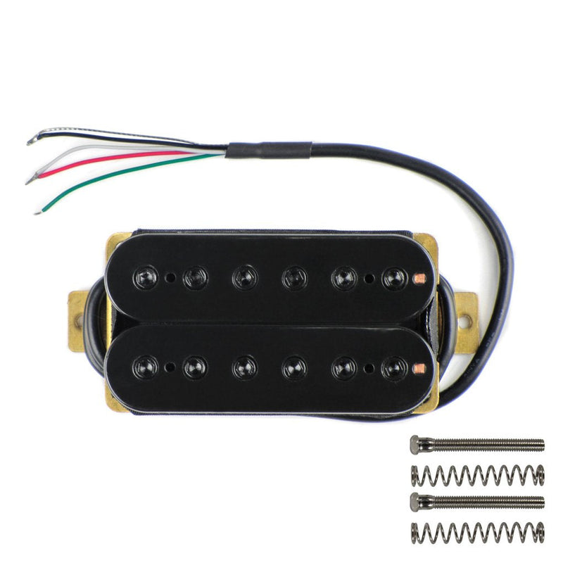 FLEOR Bridge Pickup Double Coil Humbucker Pickups for Electric Guitar Pickup-Black Black