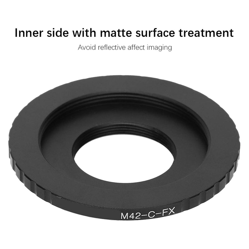 214 Adapter Ring, M42‑C‑FX Lens Converter Aluminium Alloy Camera Accessory for M42/C Mount Lens for FX Mount Camera Body - Black