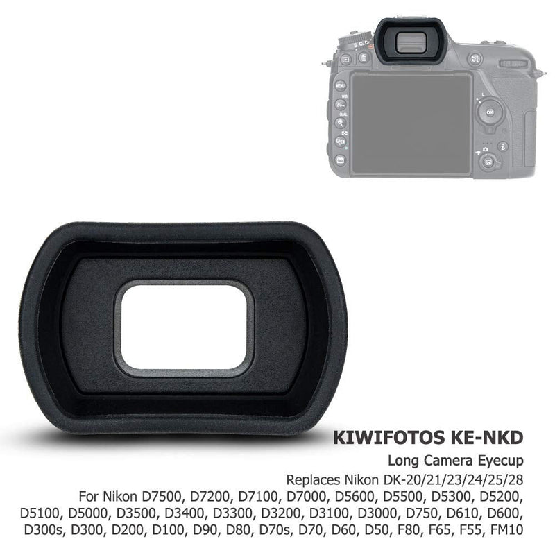 Soft Silicone Camera Eyepiece Eyecup for Nikon D780 D750 D610 D600 D300 D7500 D7200 D7100 D5600 D5500 D5300 D5200 D5100 D3500 D3400 with 2pcs Hot Shoe Cover,Replace DK-20 21 23 24 25 28 Rubber Eyecup