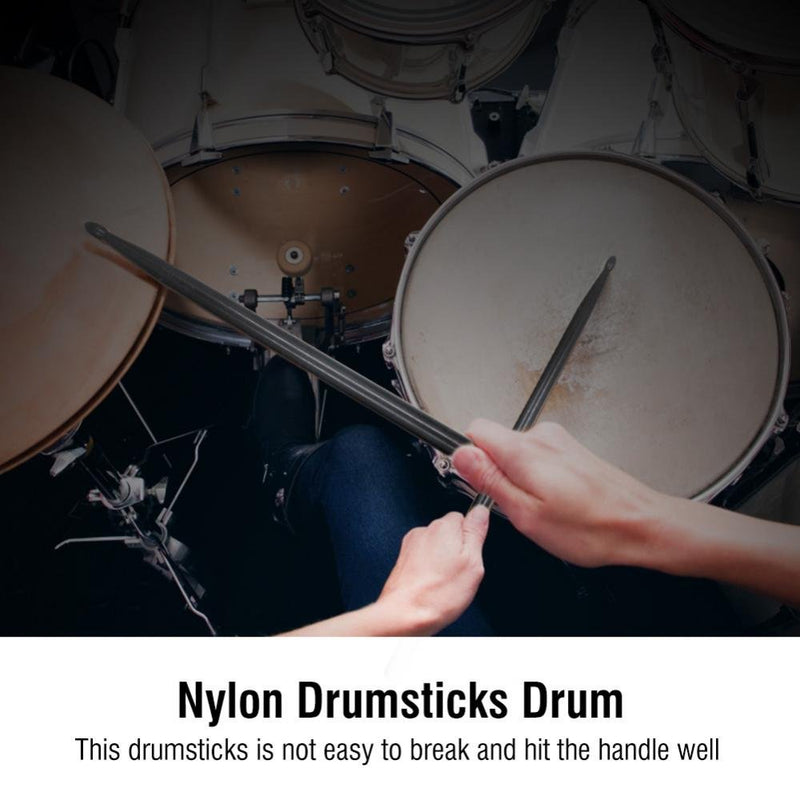 Nylon Drum Sticks, Drop-Shaped Drumsticks Drum Set Sticks Musical Black