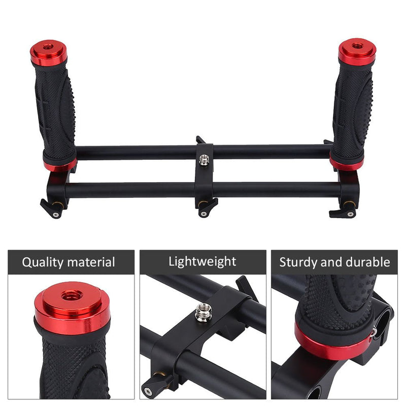 Richer-R Dual Handle Gimbal, Aluminum Alloy Dual Handheld Grip,Camera Dual Grip,Extender Handle Gimbal Stabilizer Rig Accessory for Zhiyun Feiyu MOZA Beholder