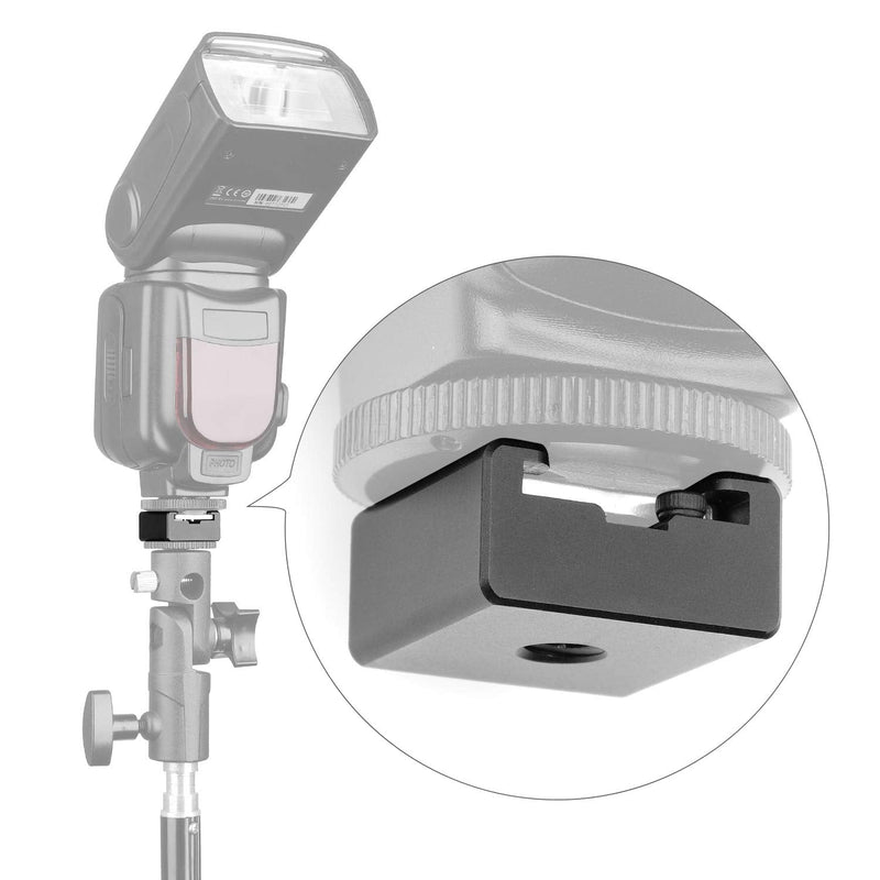 [AUSTRALIA] - Updated Anwenk Flash Cold Shoe Mount Adapter Flash Shoe Mount Flash Stand Adapter with 1/4"-20 Tripod Screw Thread for Camera Flash Nikon Canon Olympus Panasonic Speedlite Flash, 2Pack 