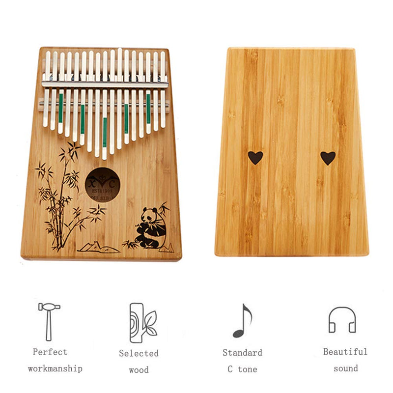 Yao Space Thumb Piano Kalimba 17 Keys,Portable Finger Piano with English Study Instruction, Tune Hammer and Storage Bag, Piano Gifts for Kids and Adults Beginners Yellow