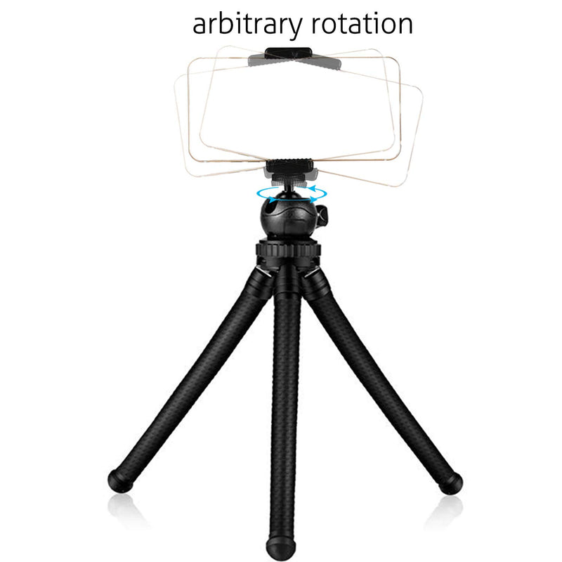 HOMEMO Phone Tripod Mount Stand Camera Holder Compatible with iPhone 12/12 Pro/12 Mini /12 Pro Max 11/11 Pro/11 Pro Max/ X/Xs/XR Xs Max Camera and More Black