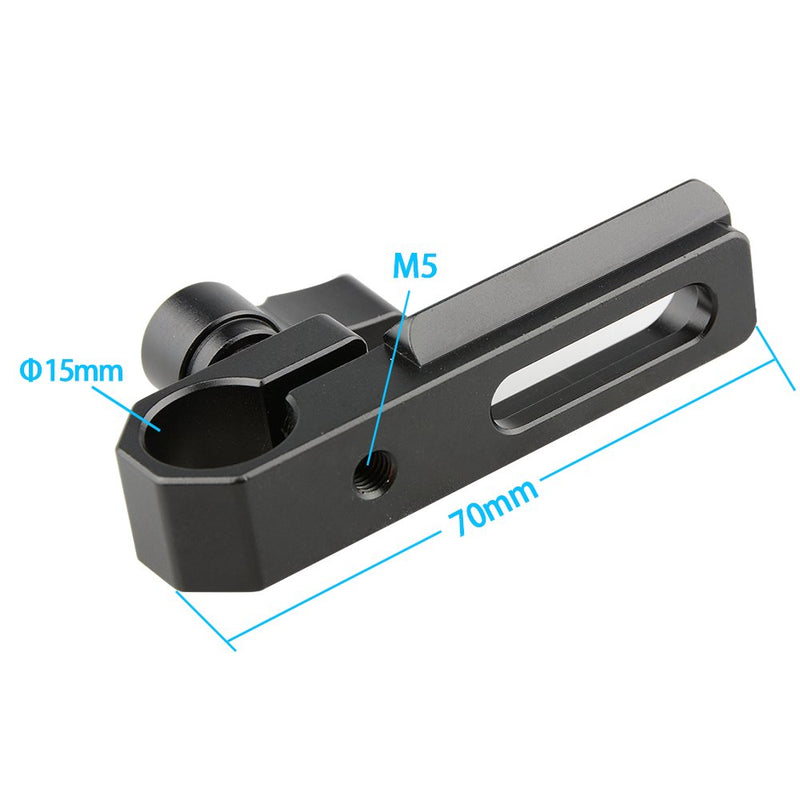 CAMVATE 15mm Single Rod Clamp with NATO Rail(Black)