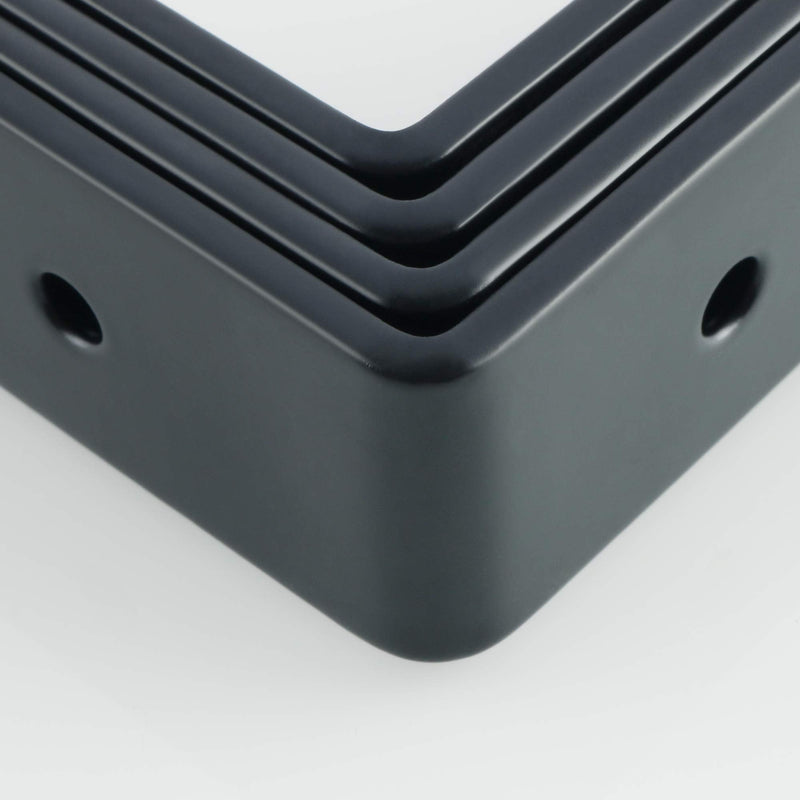 Alise Floating Shelf Bracket Widened and Thickened Stainless Steel Brackets Heavy Duty Corner Brace Support Wall Hanging 6x4Inch,4Pcs Black Finish 6x4 Inch