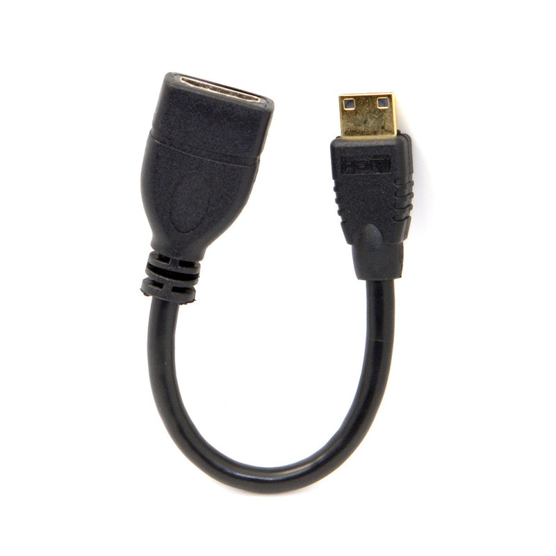 [AUSTRALIA] - CY Mini HDMI to HDMI Adapter Cable for DV Sony Cannon MP4 Camera DC DV Mini HDMI Adapter Mini HDMI to HDMI Female Cable Adapter 