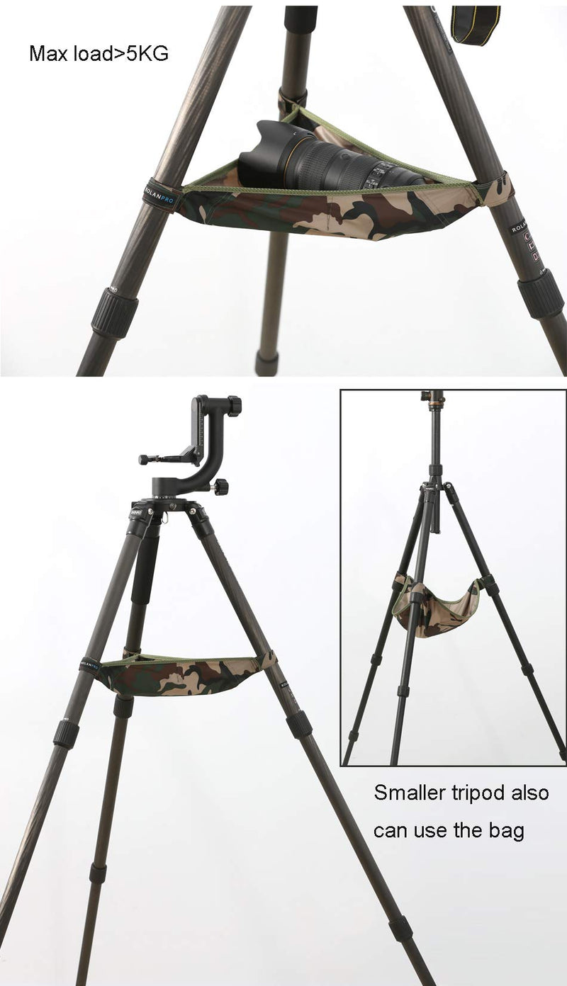 ROLANPRO Tripod Stone Bag Case for Benro Manfrotto Gitzo Triopod Velbon LVG Multi-function Tripod Butler Stone Pouch Bag