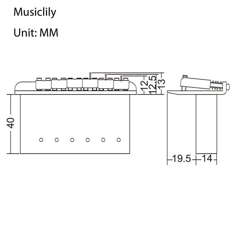 Musiclily Pro 54mm Guitar Strat Tremolo Bridge Assembly Set for Fender American Standard Modern Stratocaster Guitar Replacement, Gold