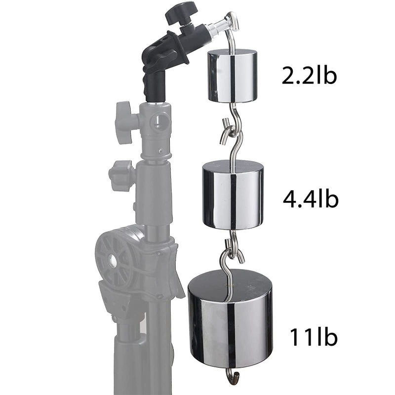 WELLMAKING 2PCS U Shape Tilt Adapter Swivel Mount Umbrella Holder Light Stand with Standard 1/4 to 3/8 inch Metal Male Screw Adapter Spigot Stud for Studio Light Stand, Hotshoe/Coldshoe Adapter Two