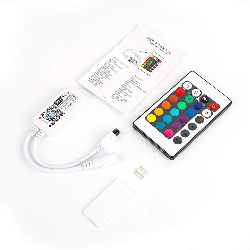 [AUSTRALIA] - BZONE Smart WiFi LED Controller DC5-28V with 24-Key Remote Control for RGB Light Strip,Android,iOS System,Compatible with Alexa Google Home IFTTT 