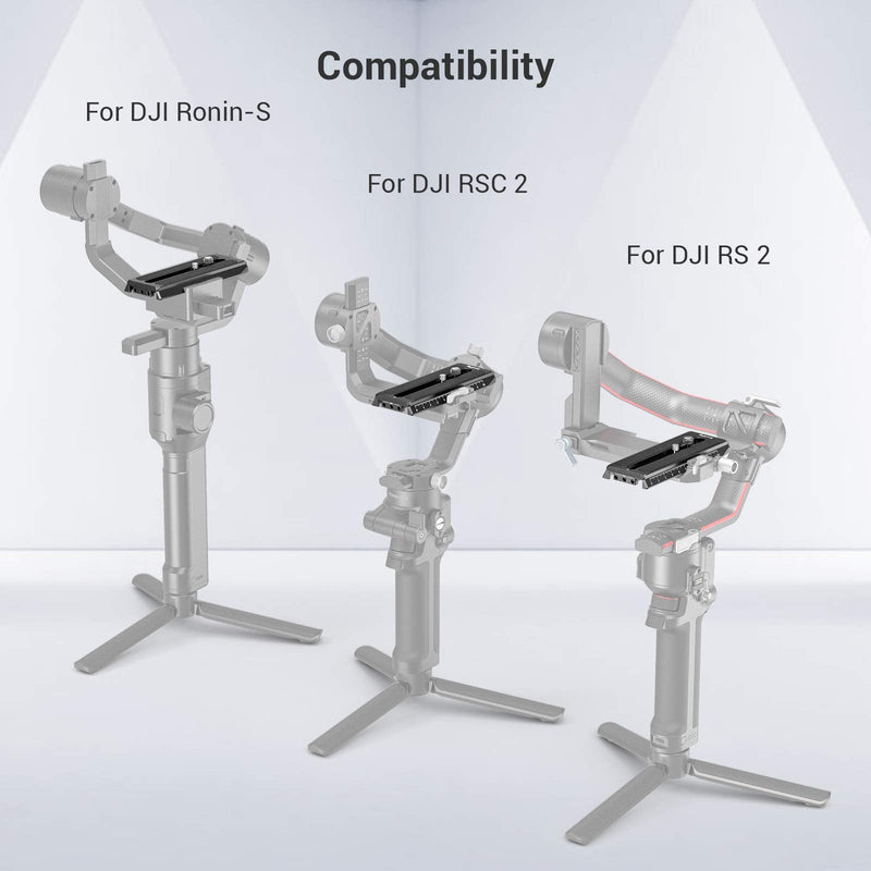 SMALLRIG Quick Release Plate for Manfrotto-Type Compatible with DJI RS2, RSC2 and Ronin-S (RS 2/ RSC 2/ RS) Gimbal - 3158