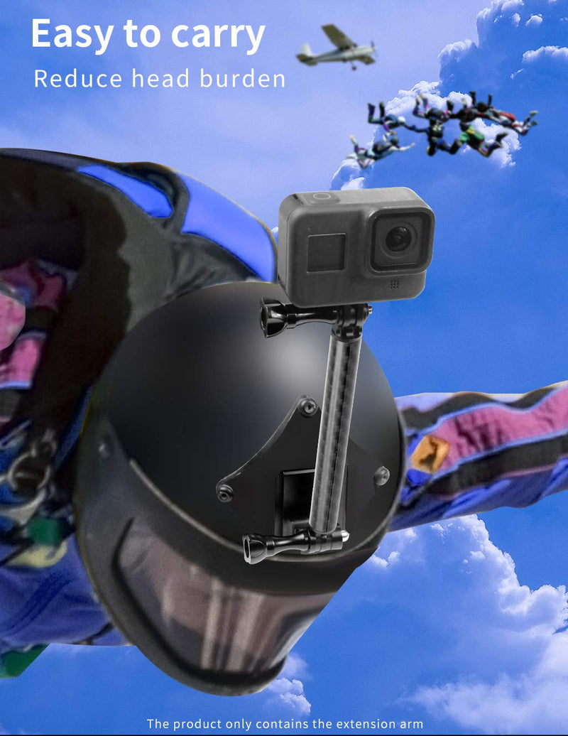 [AUSTRALIA] - FEICHAO Helmet Extension Arm Pole Mount Carbon Fiber Compatible with Gopro 9/MAX/8/7/6,Insta360 One R, DJI Osmo Action, EK7000 4K (98mm / 3.86in) 98mm / 3.86in 