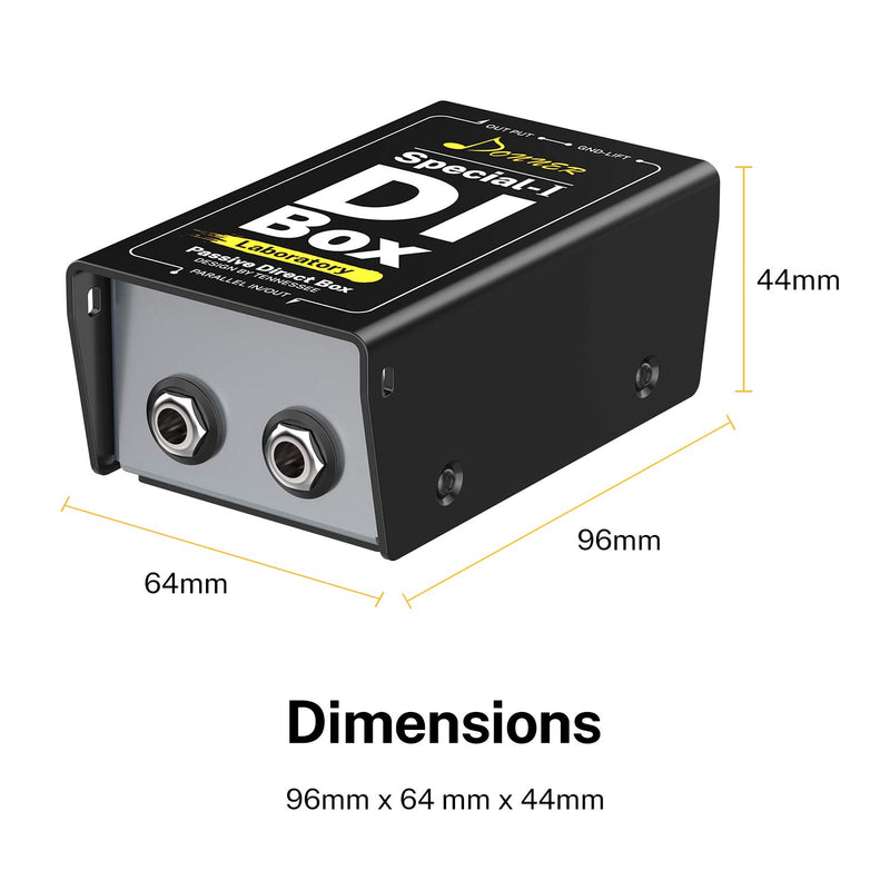 [AUSTRALIA] - Donner Special-Ⅰ Professional High-Performance Passive DI-Box Unit Hum Eliminator 1/4" instrument Direct Box to balanced & unbalanced XLR 