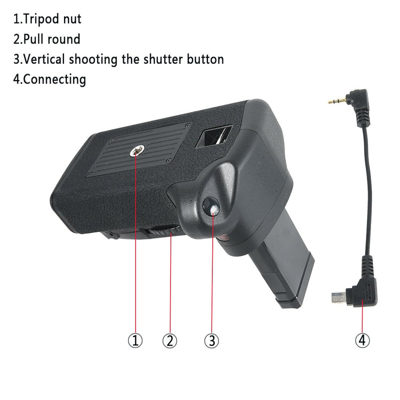 DSTE Replacement for Pro IR Remote MB-D31 Vertical Battery Grip + 2X EN-EL14 EN-EL14A Compatible Nikon D3100 D3200 D3300 D5300 SLR Digital Camera