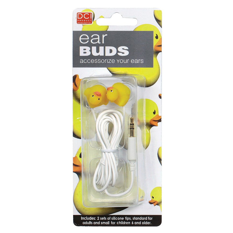 DCI 14352 Duck Earbuds for Mobile Devices - Retail Packaging - Yellow Standard Packaging