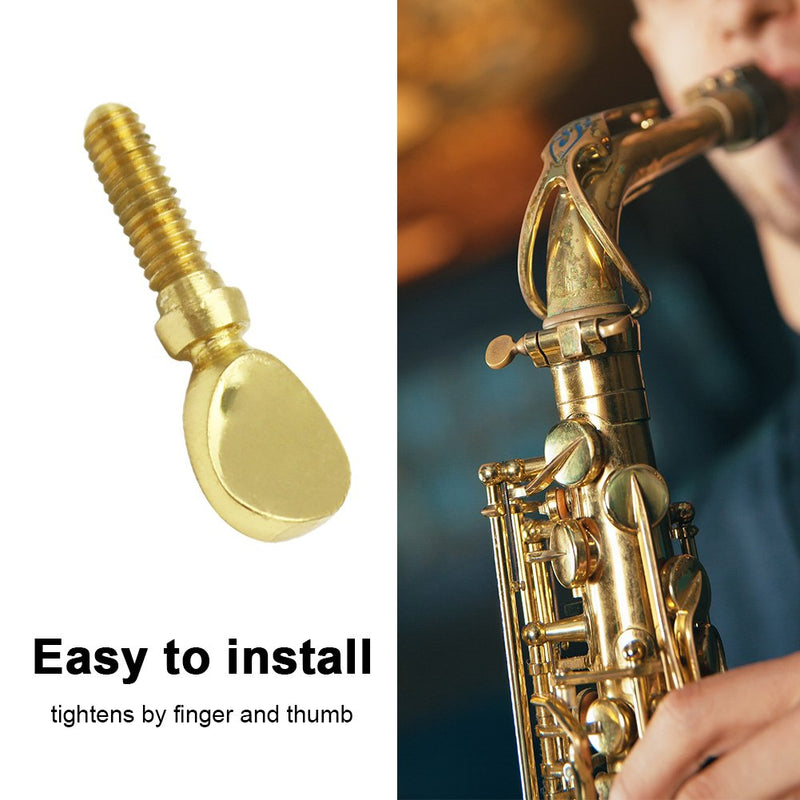Durable Copper Sax Neck Tightening Screw Saxophone Replacement Parts Copper Attachment Neck Receiver Tightening Attach Screw for Sax Golden Instrument Accessory
