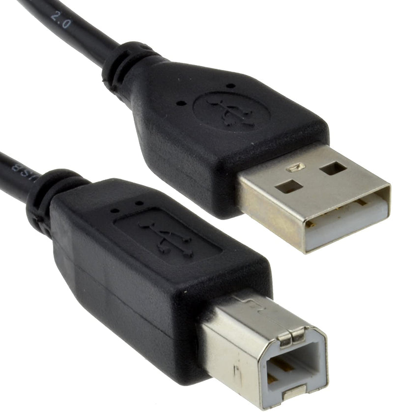 1M USB B Cable | for DJ Midi Controllers, keyboards, samplers, effect pads, Syntesizers Numark, Pioneer, Native Instruments, Traktor, Denon, Akai to MacBook Dell HP