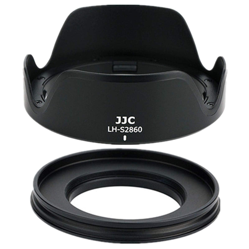 JJC Reversible Lens Hood Shade with 40.5mm Filter Adapter for Sony FE 28-60mm F4-5.6 SEL2860 on A7C A7III A7M3 A7RII & E PZ 16-50mm F3.5-5.6 SELP1650 on ZV-E10 A6000 A6100 A6300 A6400 A6500 A6600