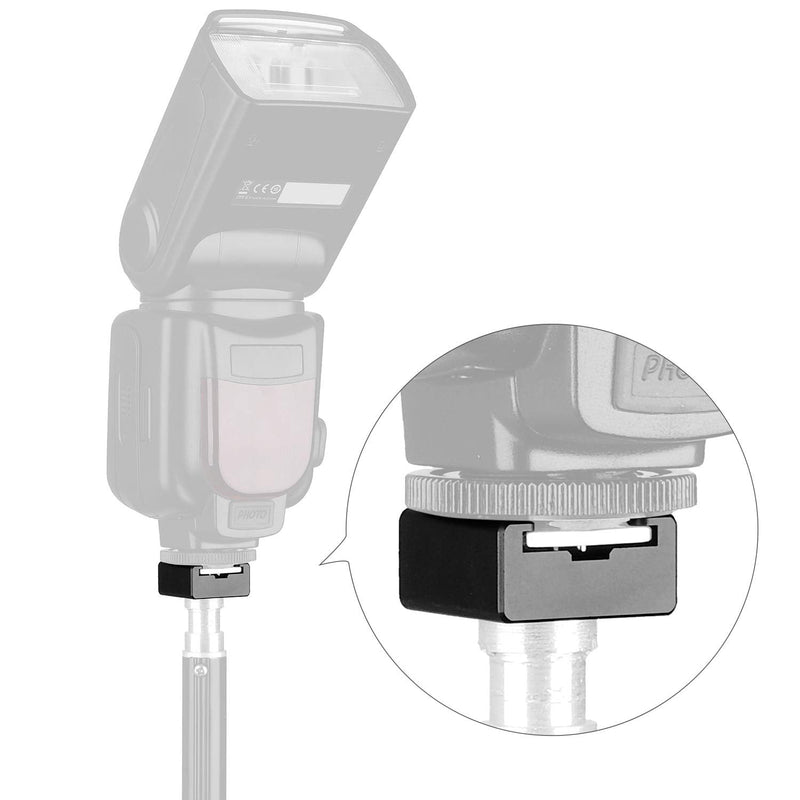 [AUSTRALIA] - Updated Anwenk Flash Cold Shoe Mount Adapter Flash Shoe Mount Flash Stand Adapter with 1/4"-20 Tripod Screw Thread for Camera Flash Nikon Canon Olympus Panasonic Speedlite Flash, 2Pack 