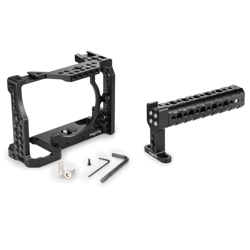 MAGICRIG Camera Cage with Top Handle Grip for Sony A7RIII /A7III /A7M3 Camera to Quick Release Extension Kit (New Version)