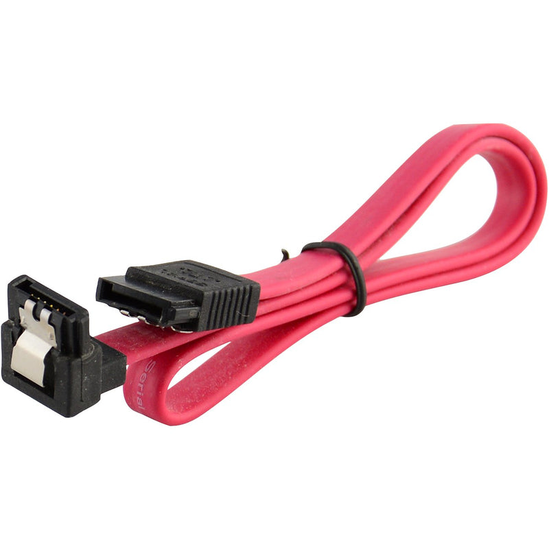 JacobsParts 5-Pack 18" SATA Cable 6GB/s Straight to Right Angle for Hard Drive/Optical Drive, Red