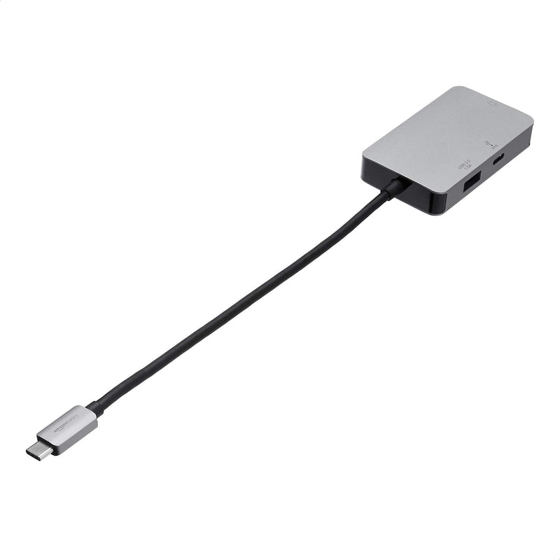 Amazon Basics USB-C 3.1 Adapter with VGA, USB 3.0 Port, USB-C ports and 100W Power Delivery