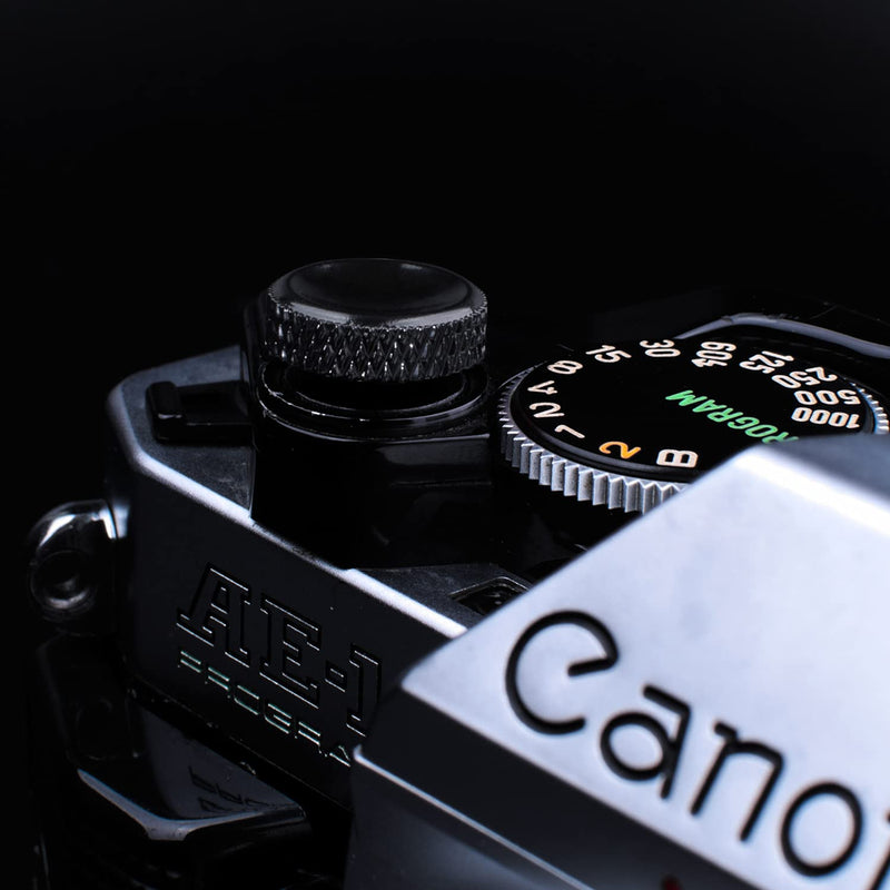 (2 Pack) PIBIETTN Camera Shutter Button, Copper Soft Shutter Release Button Compatible with Fujifilm Fuji Sony Leica Camera Release Button Black