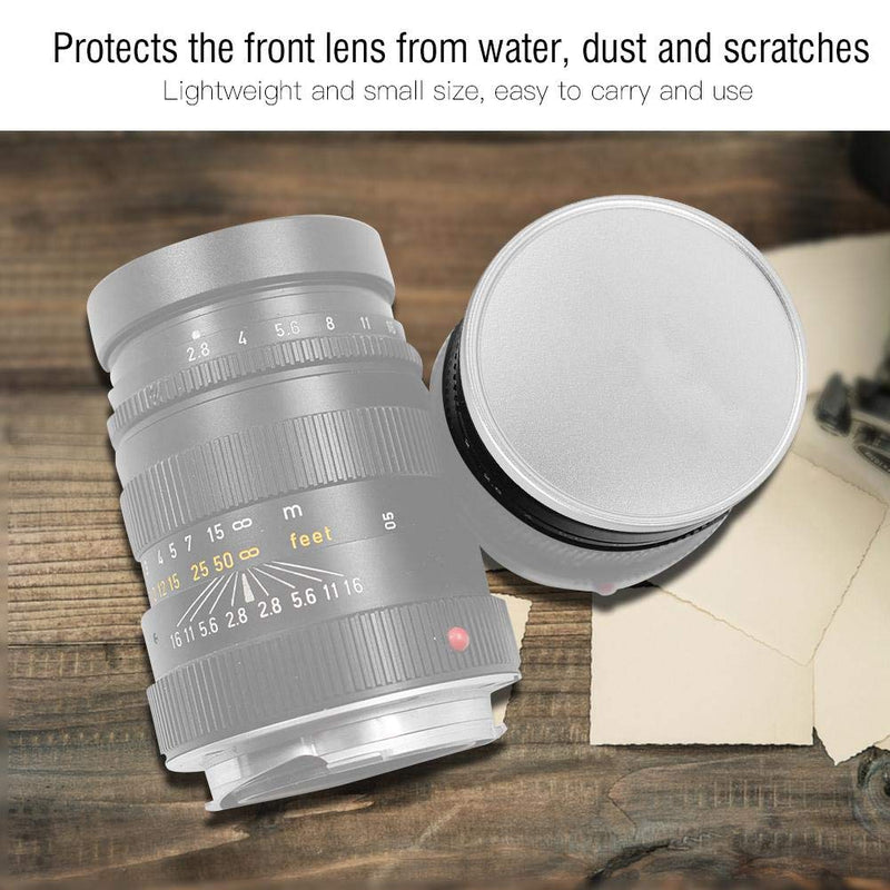 Mugast Professional 36mm Lens Cap,Portable Metal Camera Lens Front Cap for Leica A36, L39, Elmar 35/3.5, Elmar 50/3.5, etc(Silver) Silver