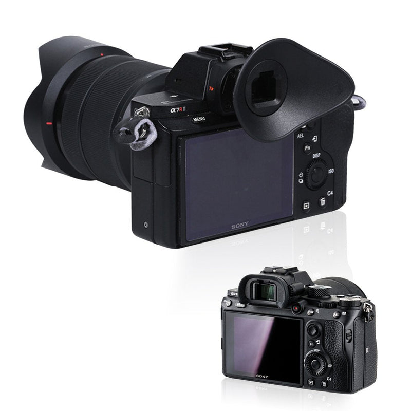 2 Types Camera Eyecup JJC Eye Cup Eyepiece Viewfinder for Sony a7 a7 II a7 III a7R a7R II a7R III a7R IV a7S a7S II a9 a58 a99 II Replaces Sony FDA-EP18 360 Degree Rotatable Oval Soft Silicone -2 Pack Original+Oval
