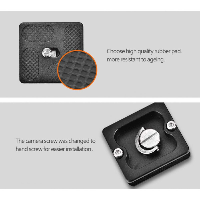 Quick Release Plate with 1/4inch Screw Mount 40/50/60/70/100mm Quick Release Clamp Mount Adapter for Arca Benro Monopod Tripod Ball Head SLR Camera(PU40) PU40