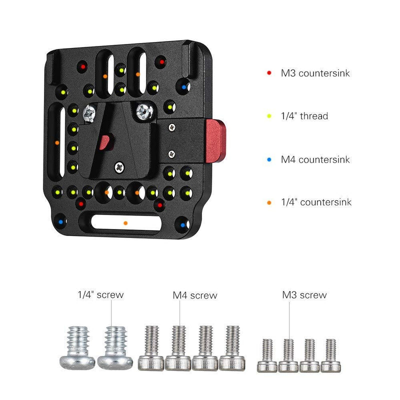 V-Lock Assembly Kit Female V-Dock Male V-Lock Quick Release Plate for V-Mount Battery